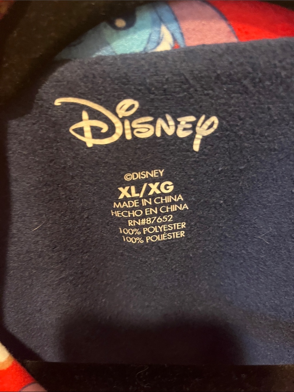 Disney Red Holiday Stitch Button-Up Pajama Shirt - Picture 2 of 7
